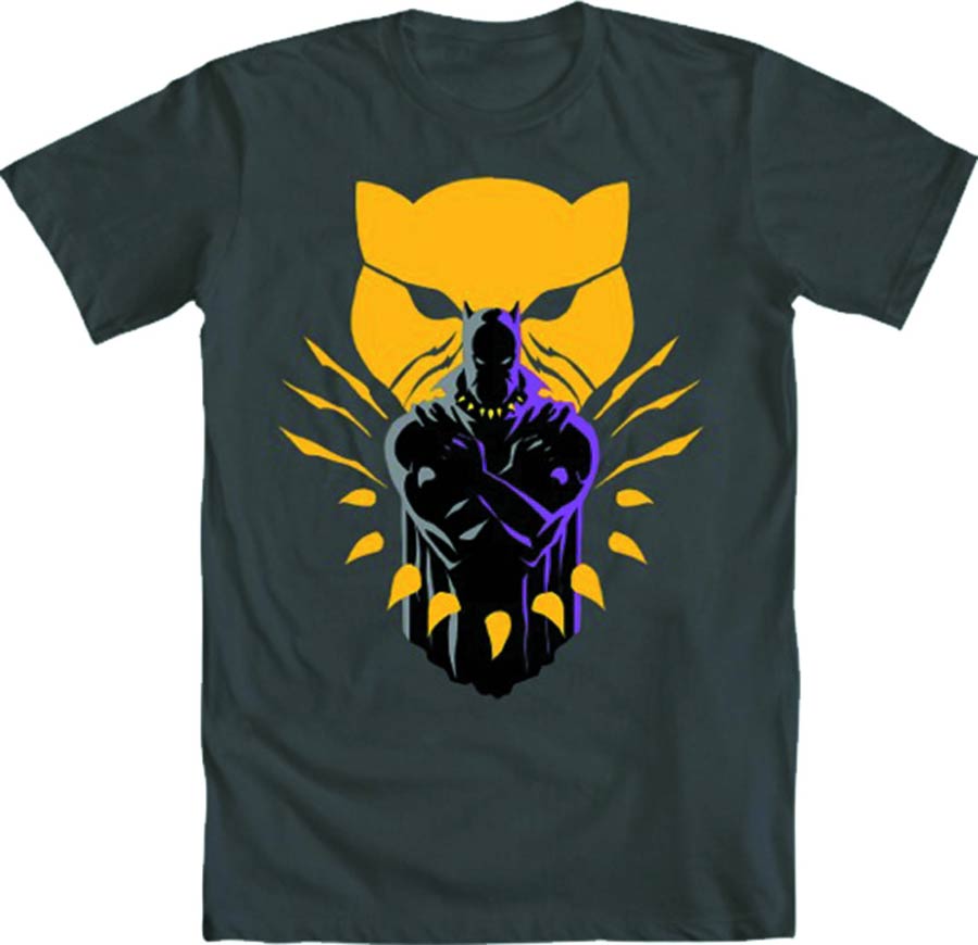 Black Panther Strong Black Panther Heavy Metal T-Shirt Large