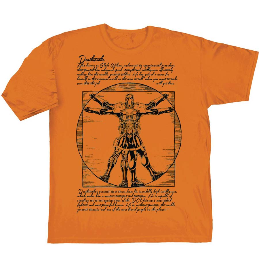Deathstroke Vitruvian Assassin Previews Exclusive Orange T-Shirt Large