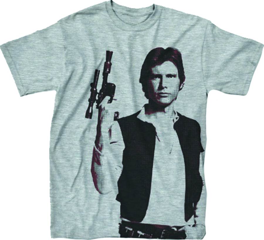 Star Wars Han The Man Heather Grey T-Shirt Large