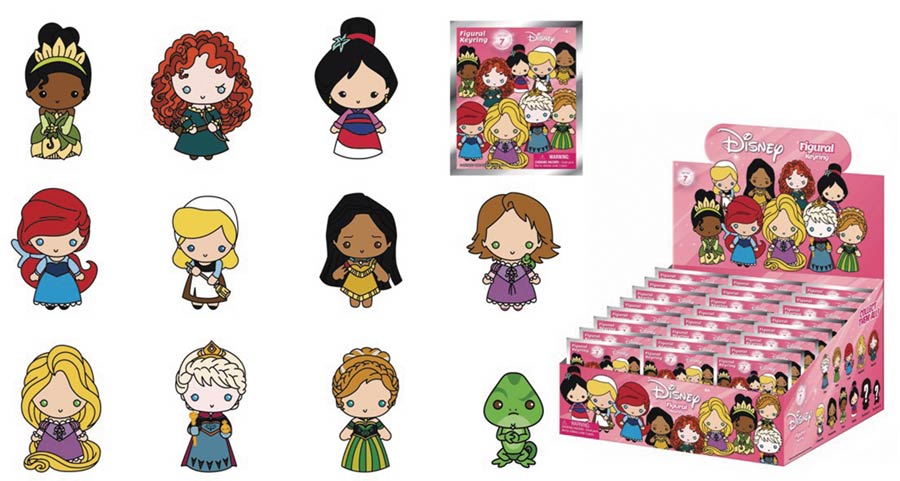 Disney Laser Cut Figural Keyring Series 7 Blind Mystery Box 24-Piece Display