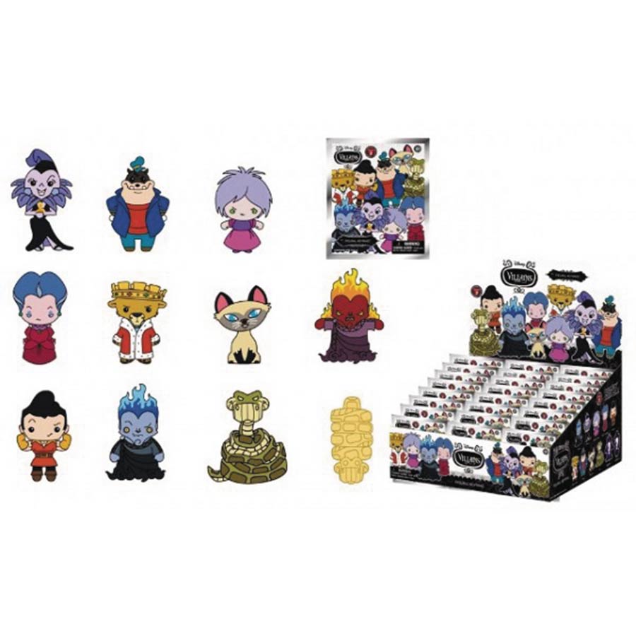 Disney Villains Laser Cut Figural Keyring Series 2 Blind Mystery Box 24-Piece Display