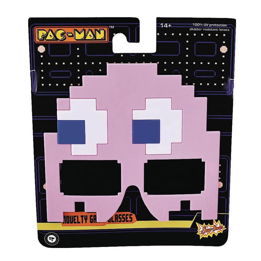 Pac-Man Sunstaches Sunglasses - Pink Ghost