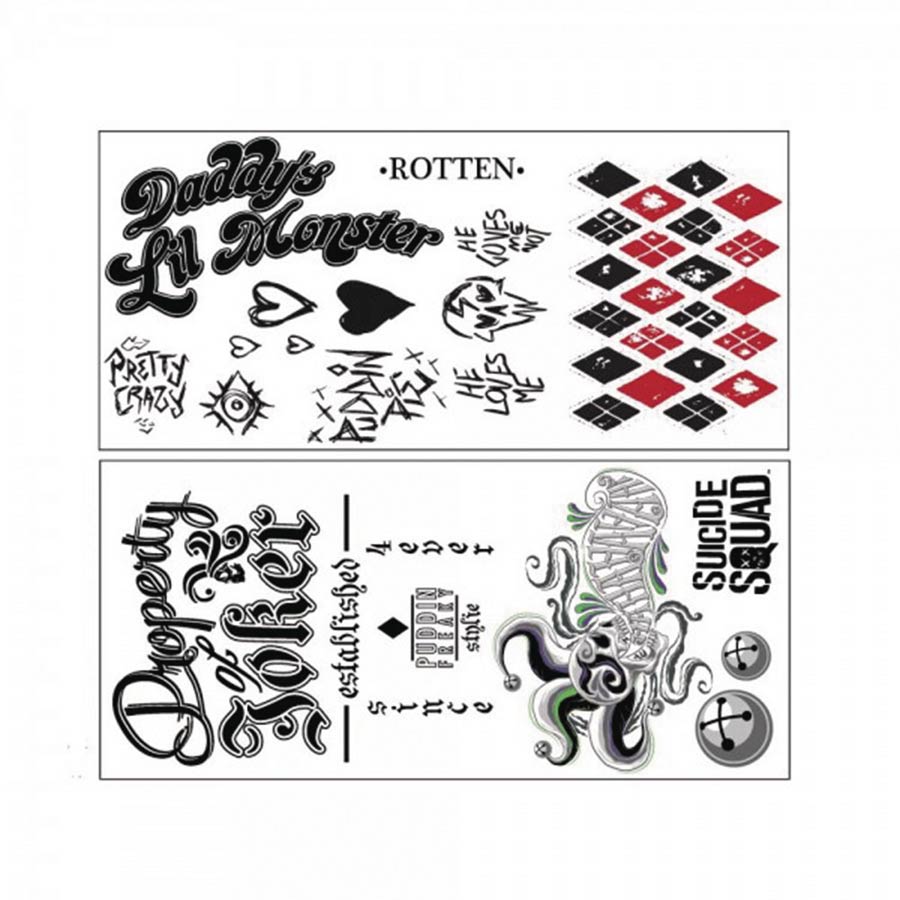 Suicide Squad Movie Cosplay Tattoo Pack