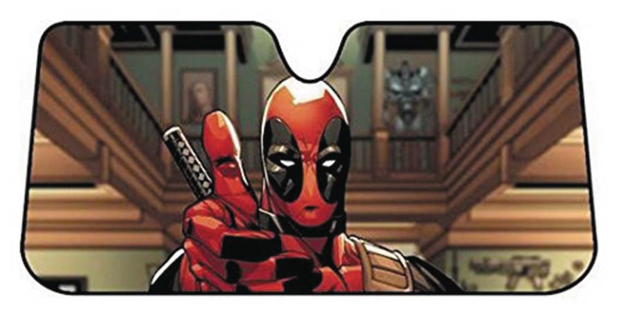 Deadpool Accordion Auto Sunshade - Thumbs Up