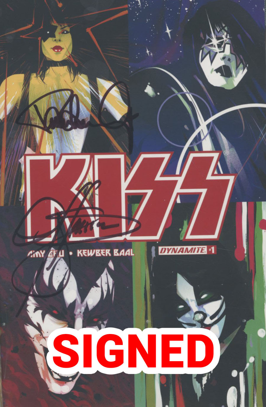 KISS Vol 3 #1 Cover O Incentive Goni Montes Cardstock Variant Cover Signed By Gene Simmons & Paul Stanley