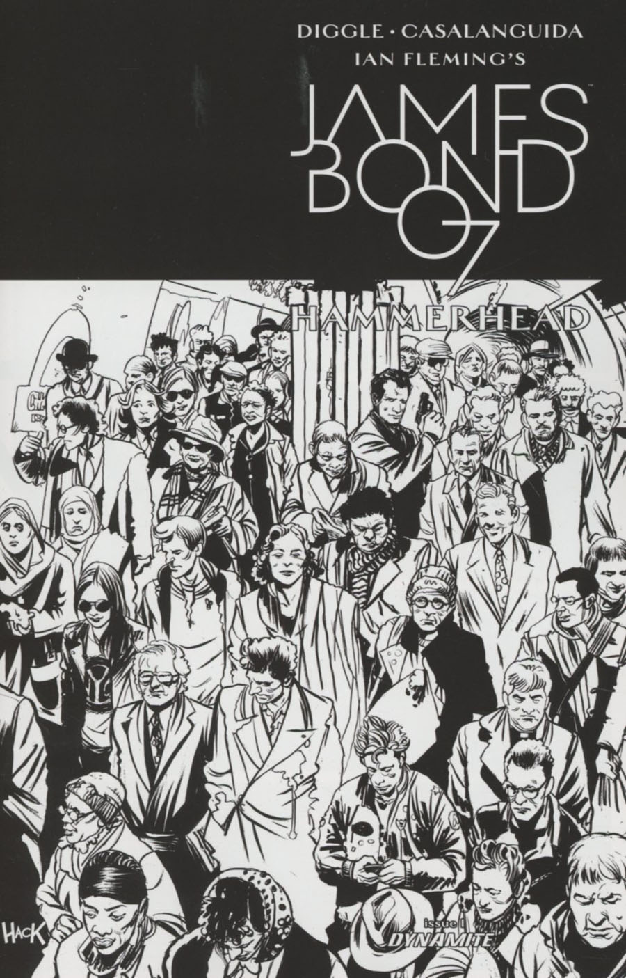 James Bond Hammerhead #1 Cover D Incentive Robert Hack Black & White Cover