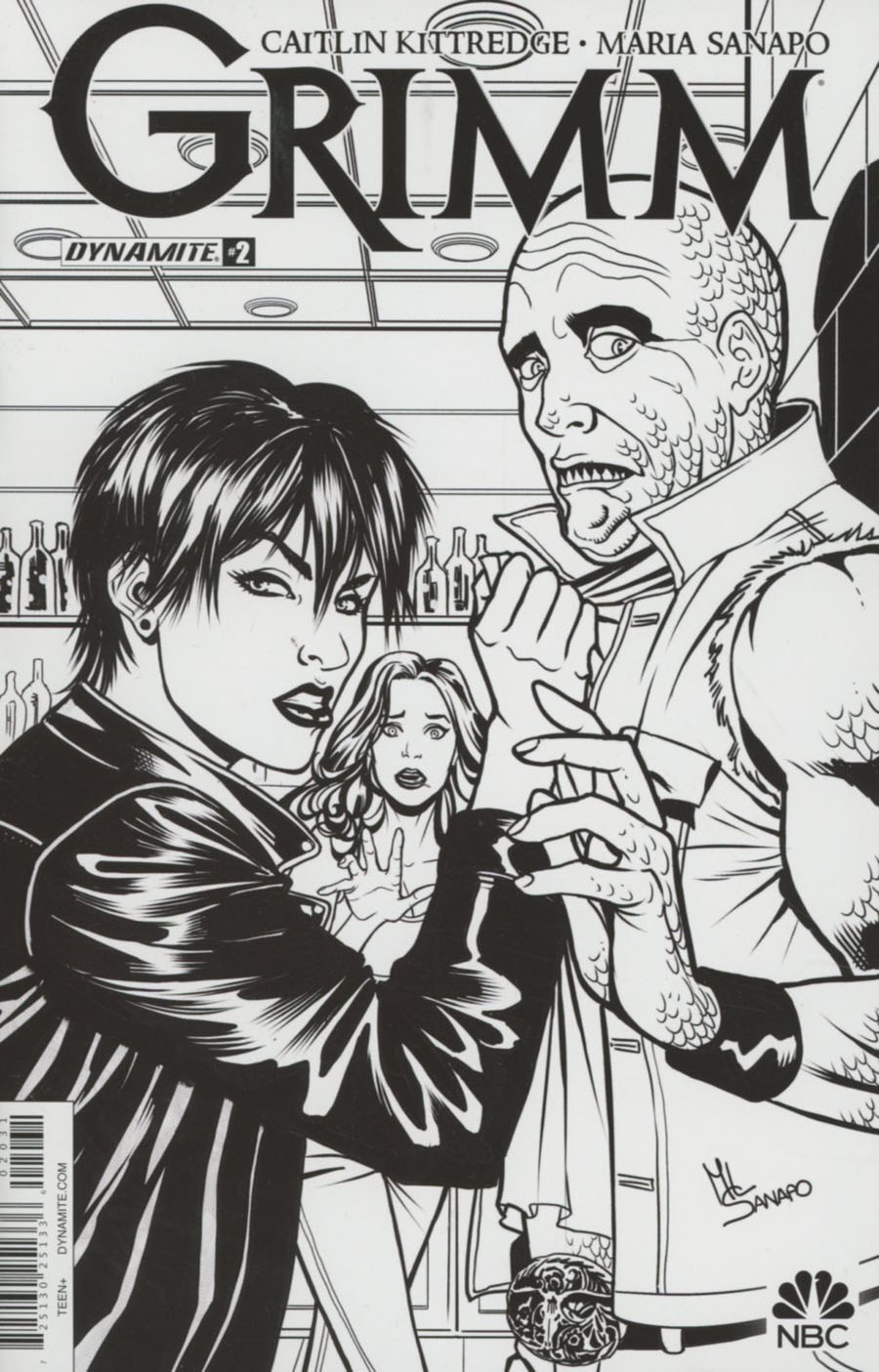 Grimm Vol 2 #2 Cover C Incentive Maria Sanapo Black & White Cover