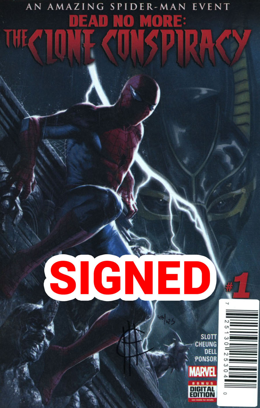 Clone Conspiracy #1 Cover F DF Signed By Jim Cheung