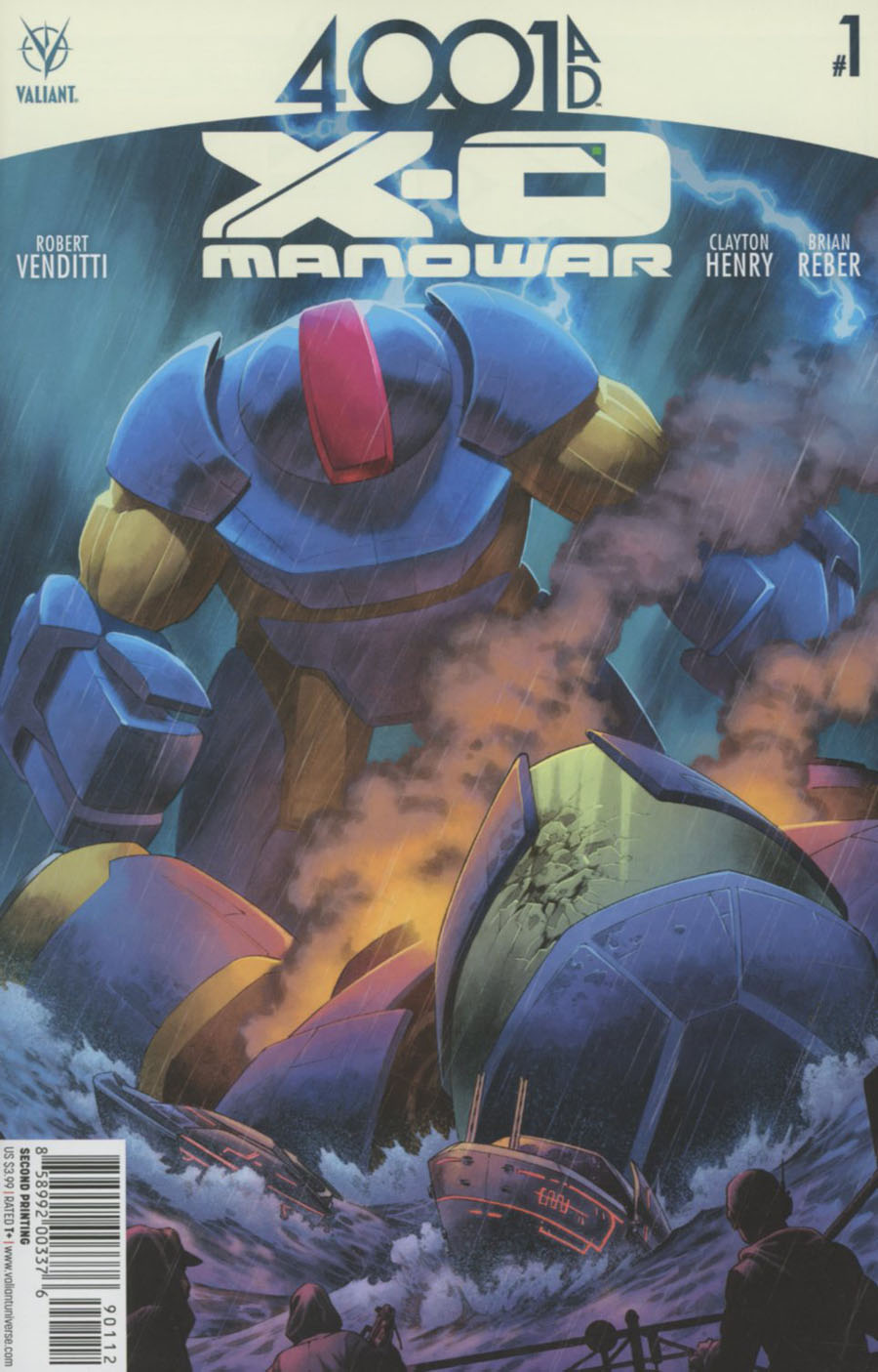 4001 AD X-O Manowar #1 Cover E 2nd Ptg Variant CAFU Cover