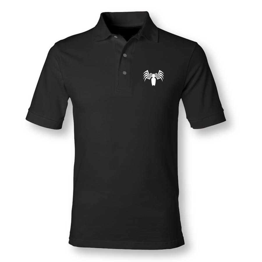 Venom Logo Black Polo Shirt Small