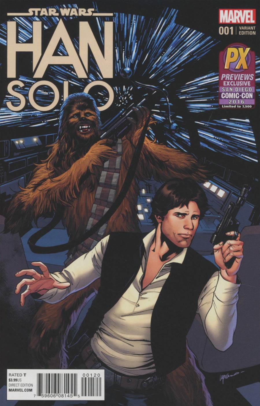 Star Wars Han Solo #1 Cover I SDCC 2016 Exclusive Emanuela Lupacchino Variant Cover