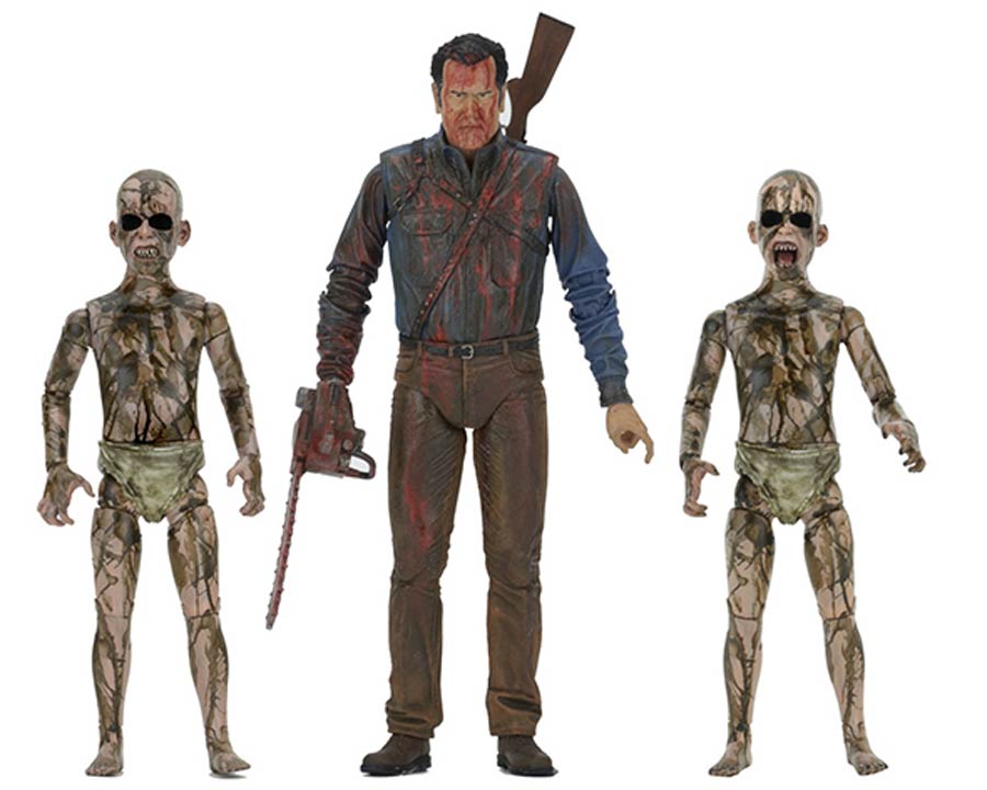 Ash vs Evil Dead Bloody Ash vs Demon Spawn 7-inch 3-Pack Action Figure
