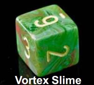 Vortex Slime/Yellow Bag of 20 Assorted Dice