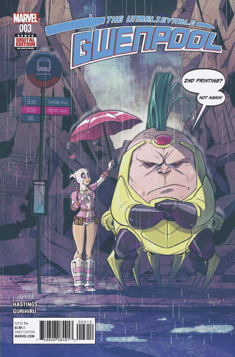 Gwenpool #3 Cover C 2nd Ptg Stacey Lee Variant Cover