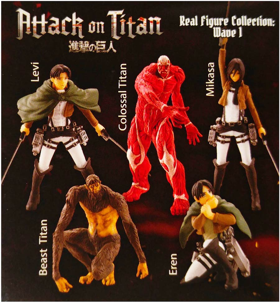 attack on titan real figure collection wave 1 box of 12 figures