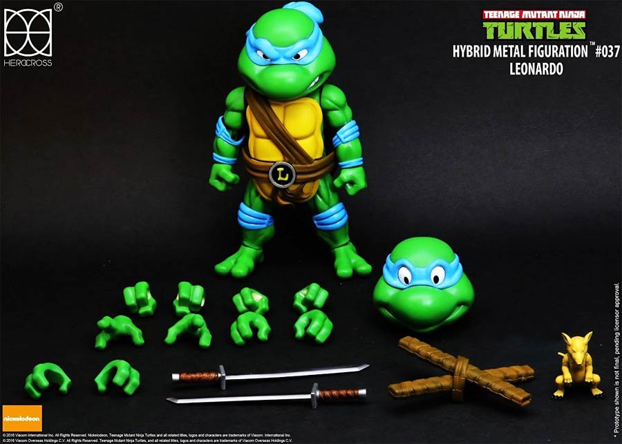 Hybrid Metal Figuration #037 Teenage Mutant Ninja Turtles - Leonardo Die-Cast Action Figure