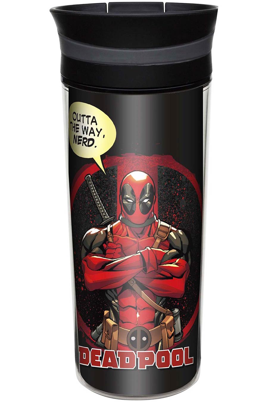 Deadpool 16-Ounce Plastic Tumbler With Slide Lid
