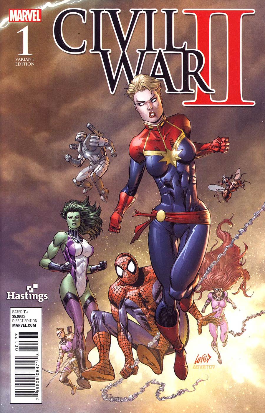 Civil War II #1 Cover Z-A Rob Liefeld Hastings Variant Cover