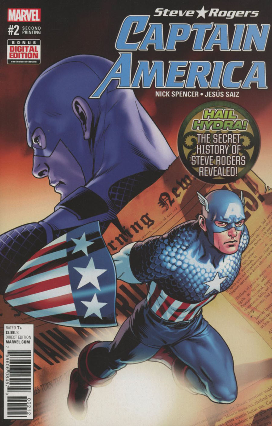 Captain America Steve Rogers #2 Cover C 2nd Ptg Jesus Saiz Variant Cover