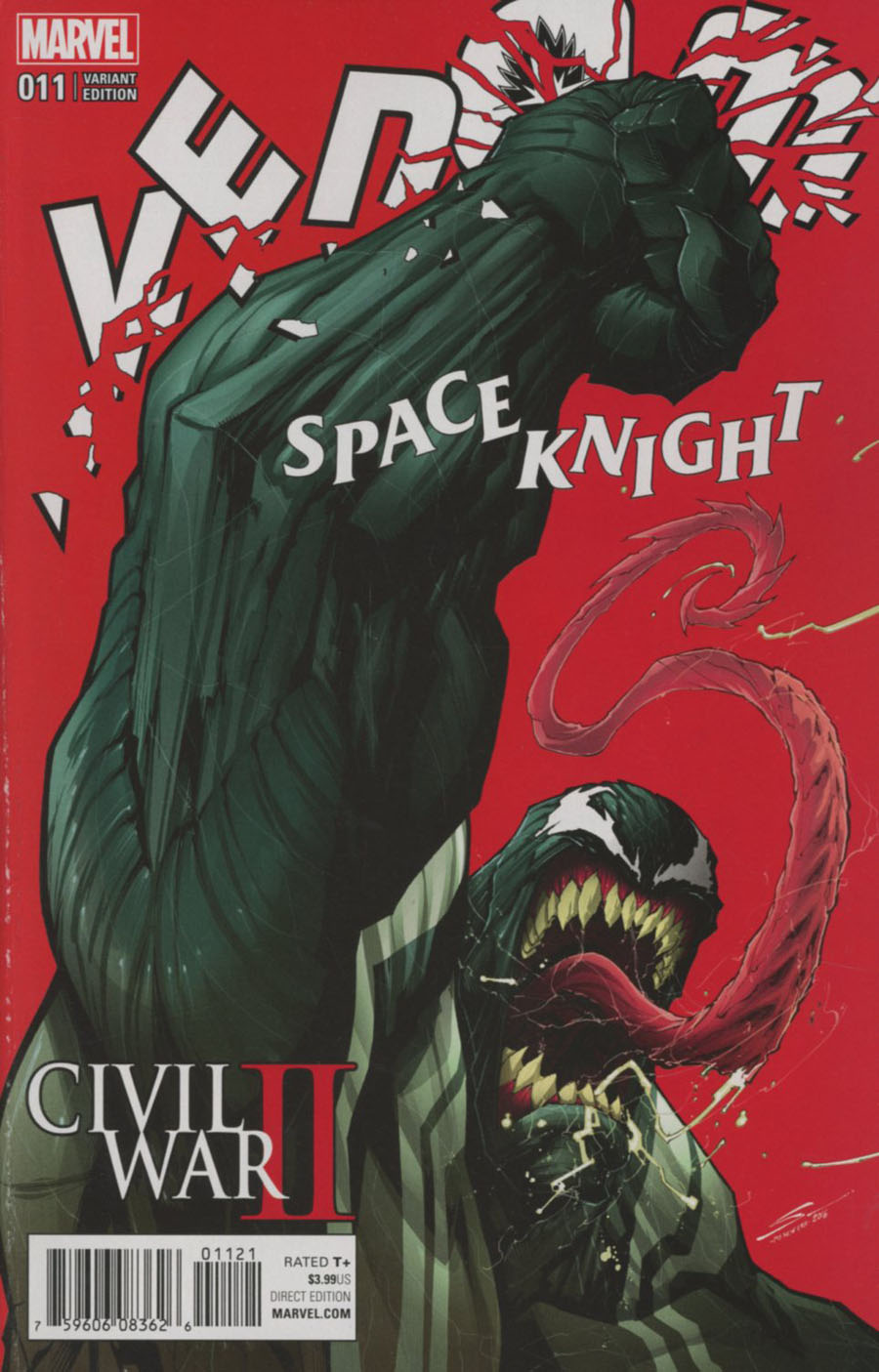 Venom Space Knight #11 Cover B Incentive Gerardo Sandoval Variant Cover (Civil War II Tie-In)
