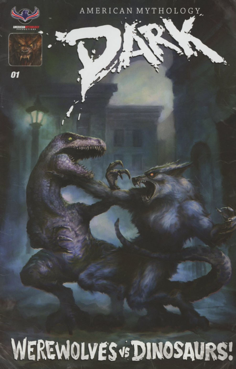 American Mythology Dark Werewolves vs Dinosaurs #1 Cover C Incentive Classic Pulp Monsters Variant Cover