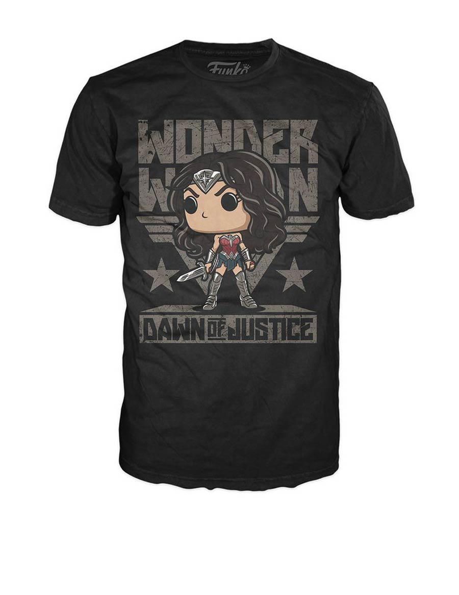 POP Tees DC Wonder Woman Sword T-Shirt Large