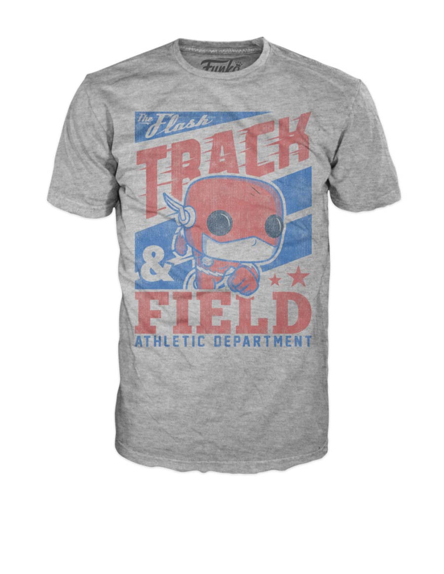 POP Tees DC The Flash Track Field T-Shirt Large