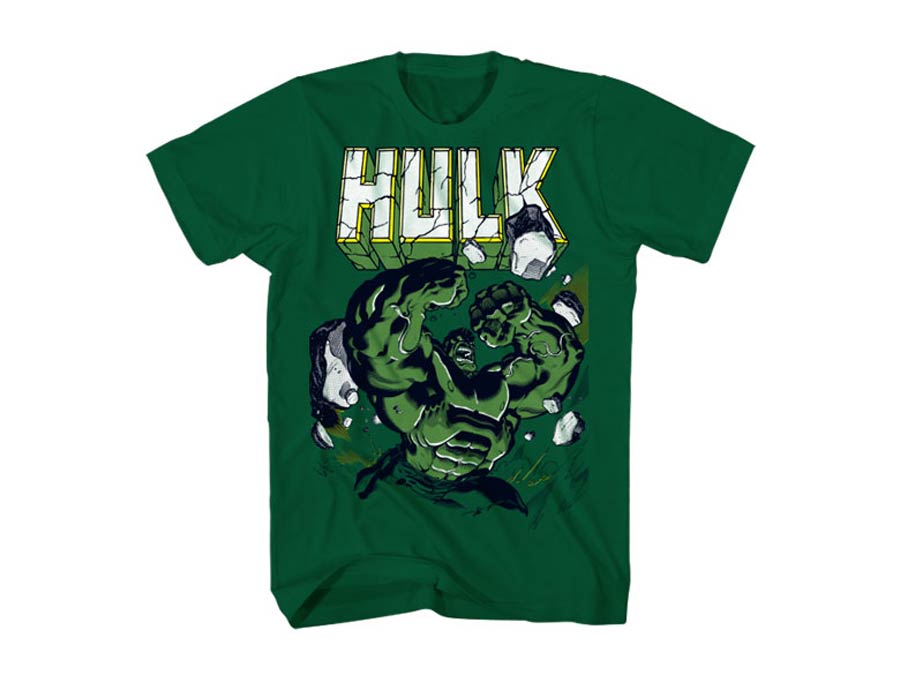 Hulk Smash Smash Green T-Shirt Large