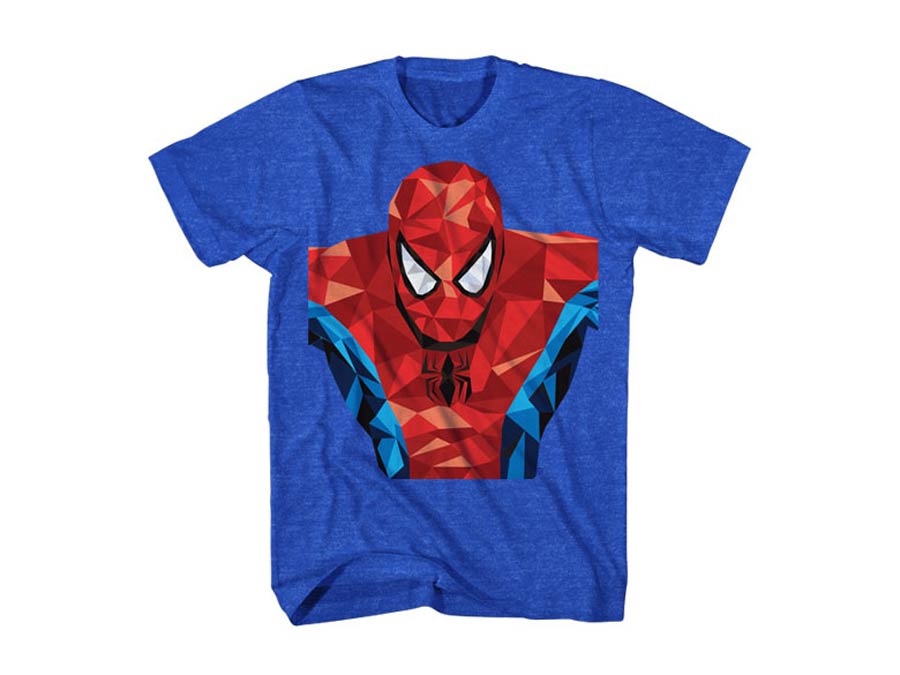 Spider-Man Parker Mask Blue T-Shirt Large