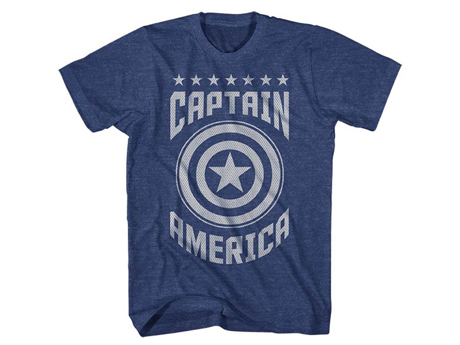 Captain America Captain Varsity Blue T-Shirt Large