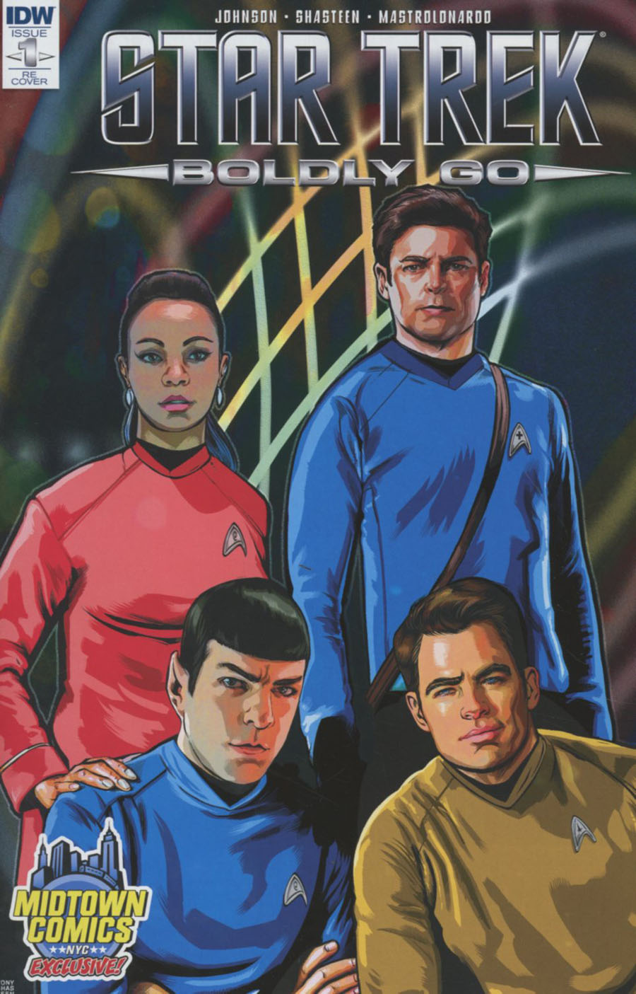 Star Trek Boldly Go #1 Cover B Midtown Exclusive Tony Shasteen Variant Cover