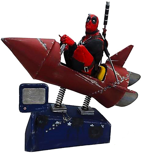 Deadpool Rocket Ride Premium Motion Statue