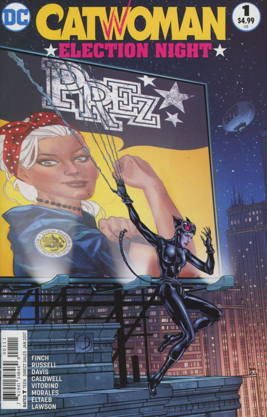 Catwoman Election Night #1 Cover A Regular Shane Davis & Ben Caldwell Cover