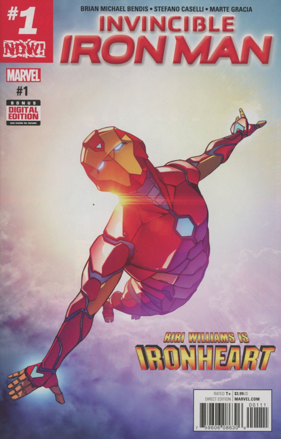 Invincible Iron Man Vol 3 #1 Cover A 1st Ptg Regular Stefano Caselli Cover (Marvel Now Tie-In)