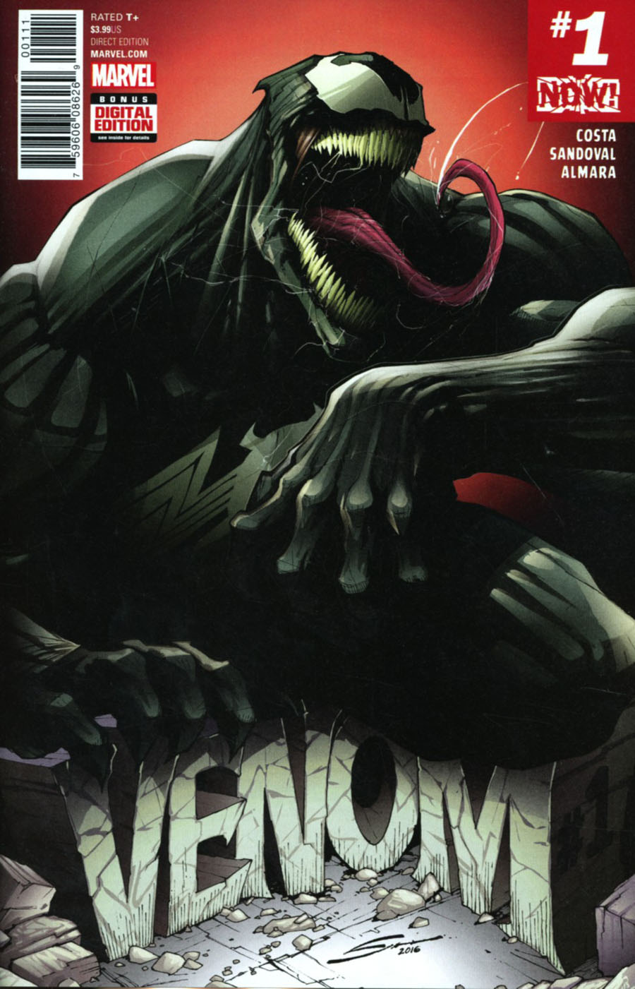 Venom Vol 3 #1 Cover A 1st Ptg Regular Gerardo Sandoval Cover (Marvel Now Tie-In)