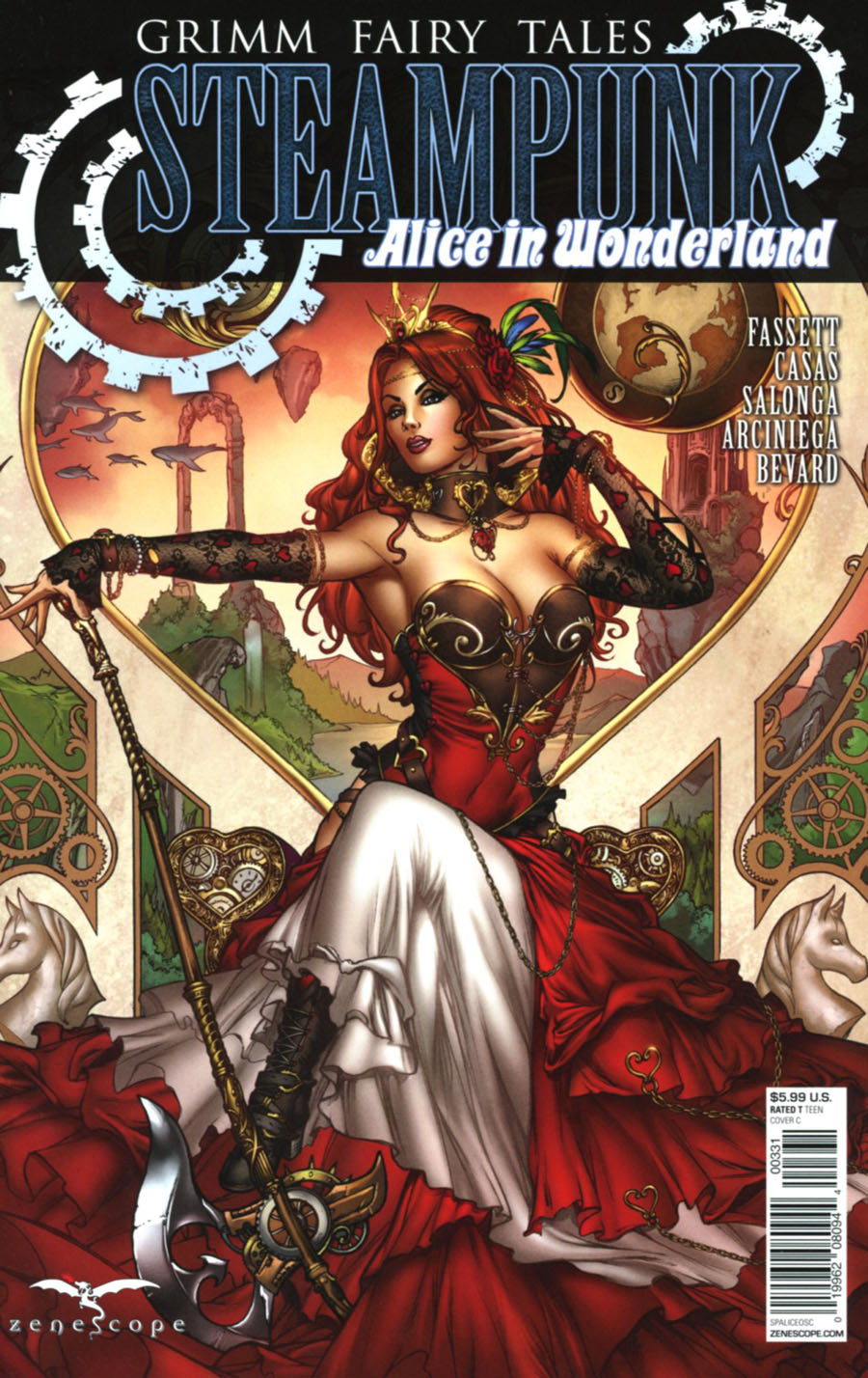 Grimm Fairy Tales Presents Steampunk Alice In Wonderland Cover C Mike Krome