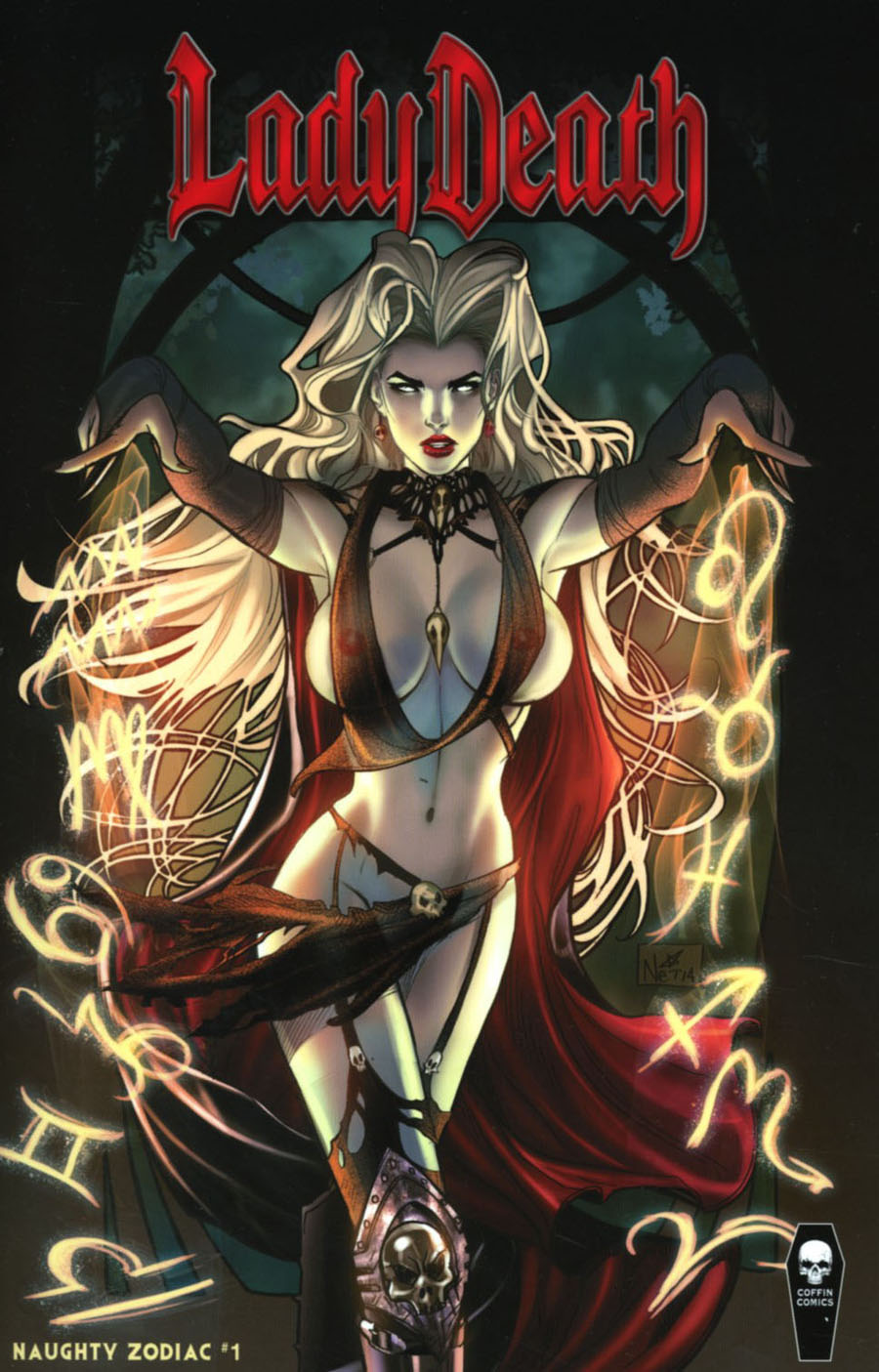 Lady Death Zodiac #1 Cover D Variant All Naughty Cover