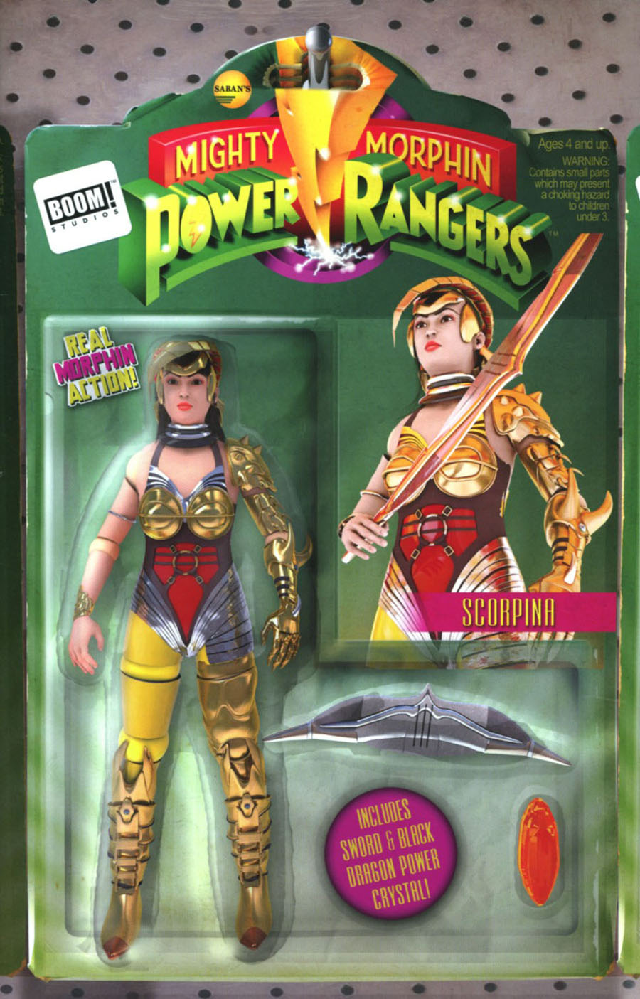 Mighty Morphin Power Rangers (BOOM Studios) #9 Cover B Variant Telmos Santos Action Figure Cover