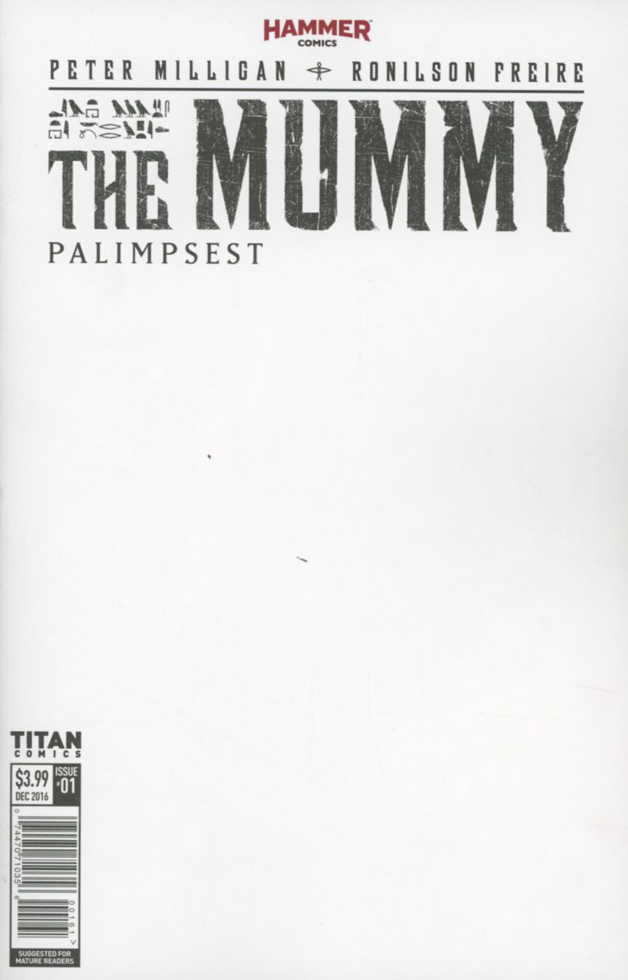 Mummy #1 Cover F Variant Blank Cover