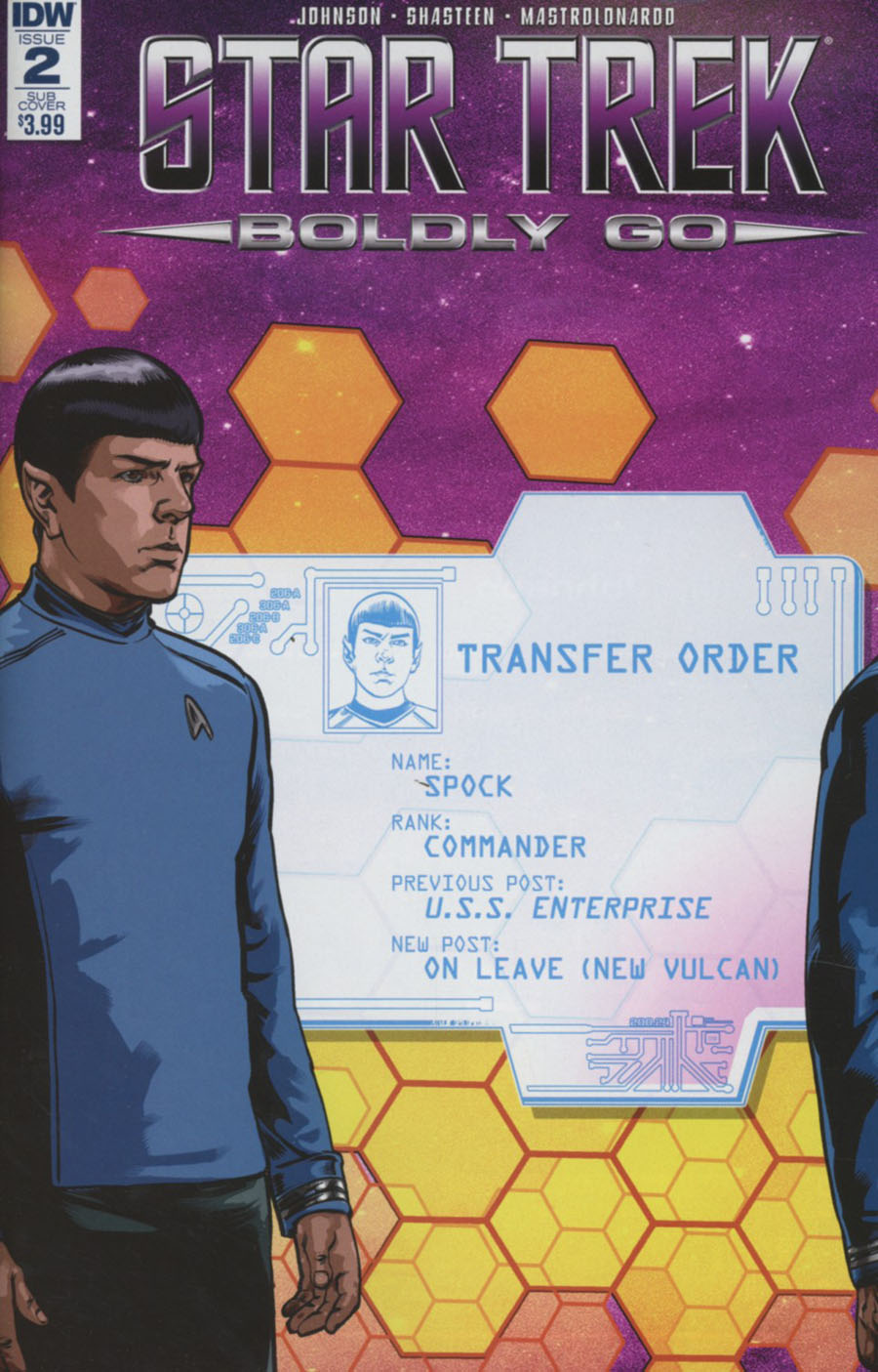 Star Trek Boldly Go #2 Cover B Variant Tony Shasteen Subscription Cover