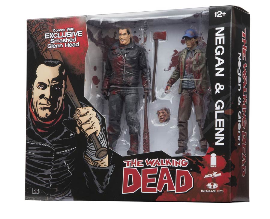 Walking Dead Negan & Glenn Color Bloody 2-Pack Action Figure