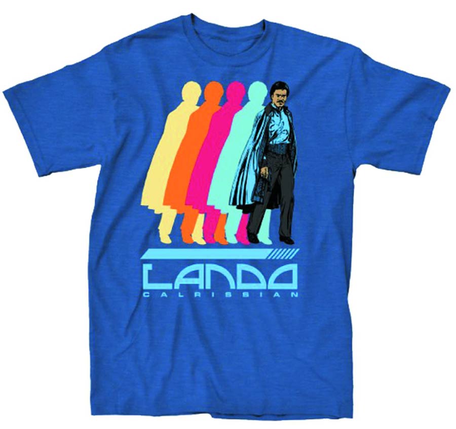 Star Wars Lando Calrissian Vintage Royal Heather T-Shirt Large