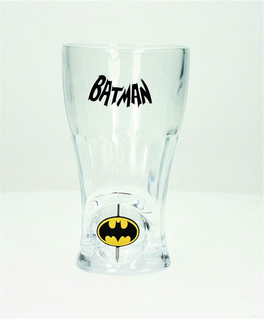 DC Heroes 3D Rotating Logo Soda Glass - Batman