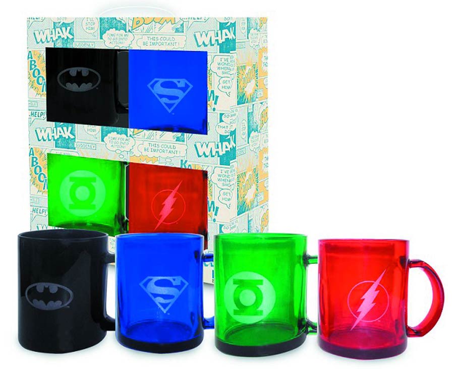 DC Heroes Translucent Mug 4-Piece Set