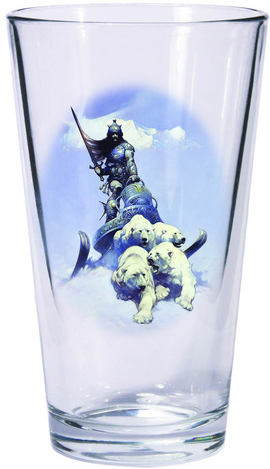 Frazetta Silver Warrior And The Huntress Pint Glass Set