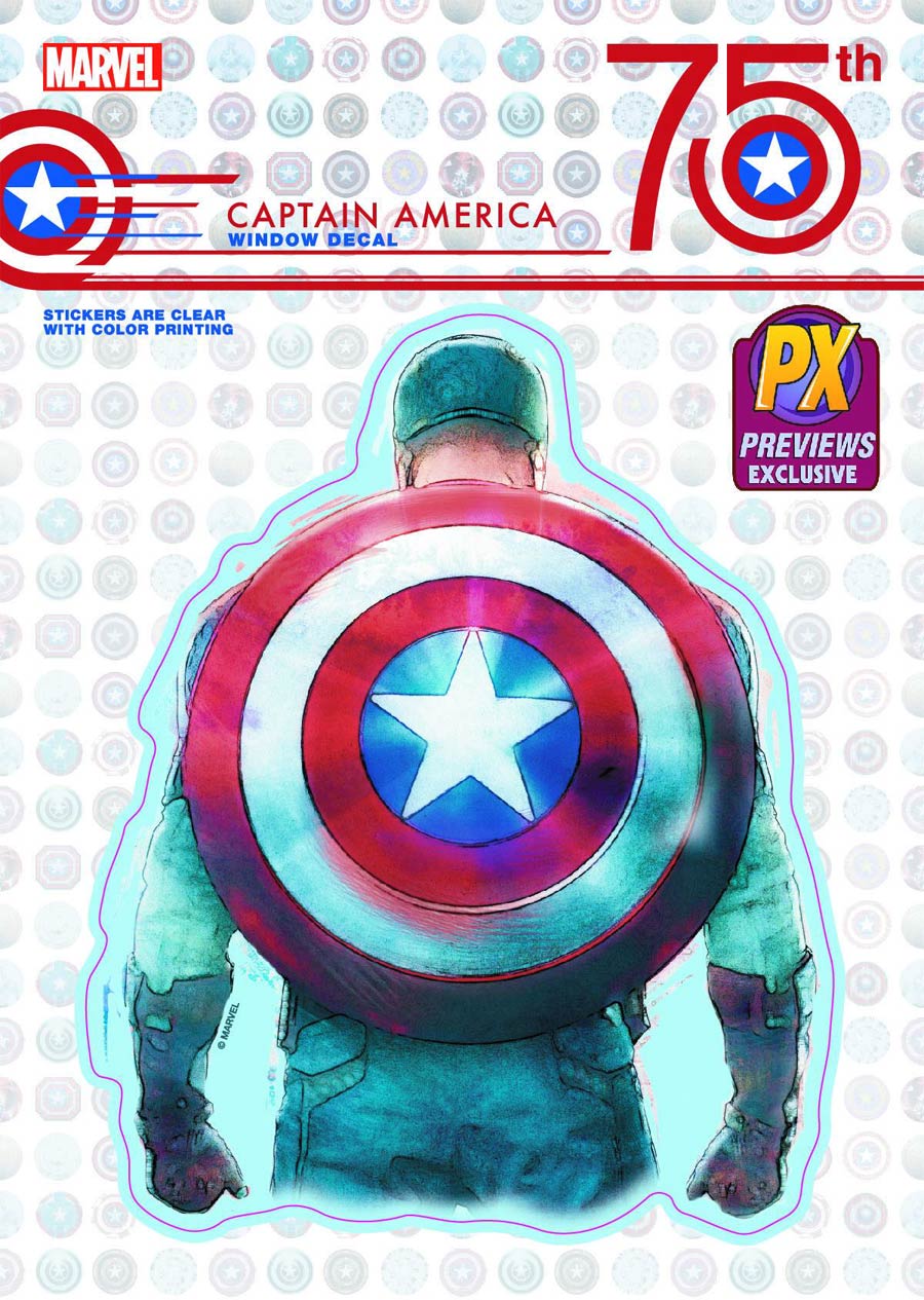 Captain America 75th Anniversary Previews Exclusive Decal