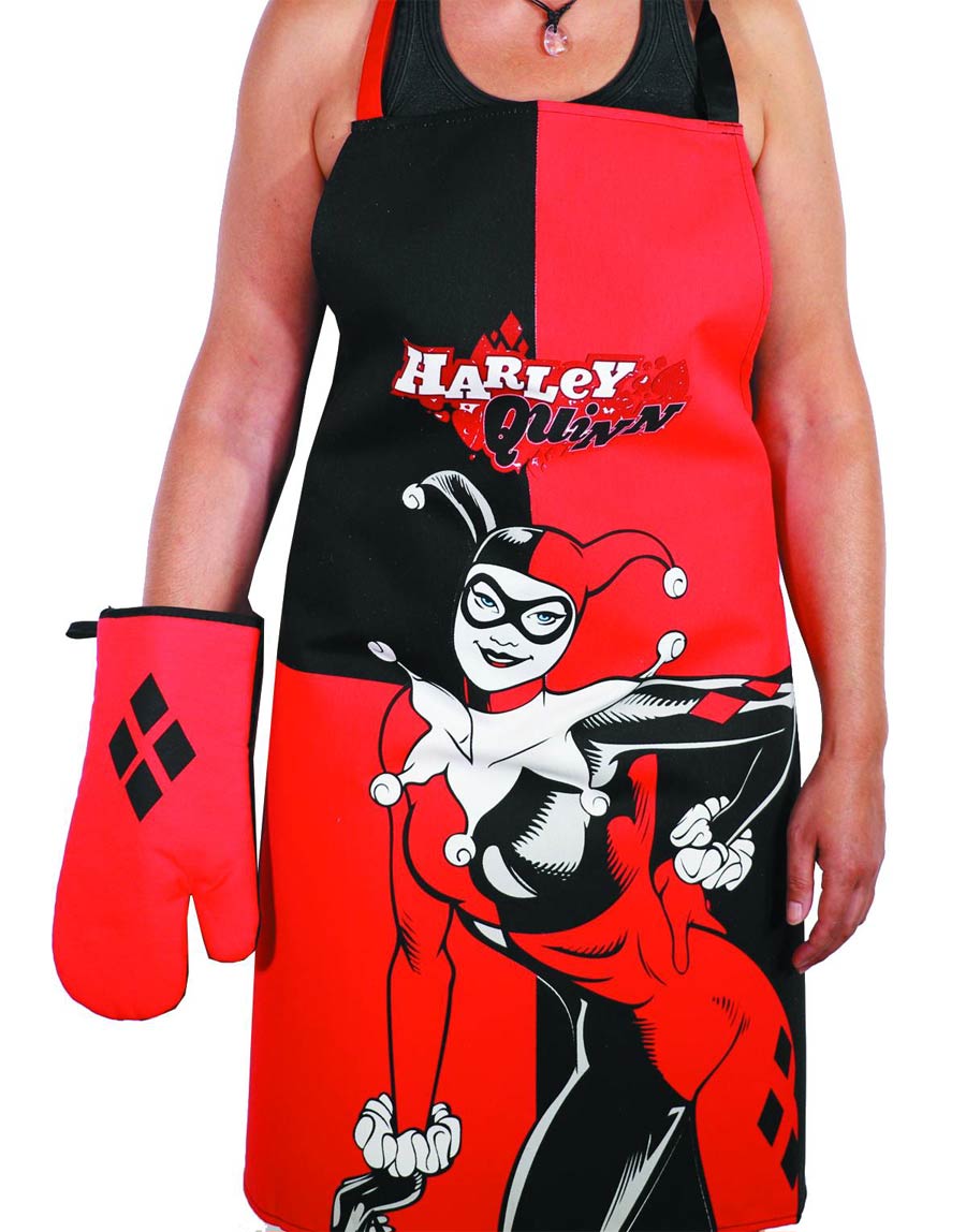 DC Heroes Apron & Glove Set - Harley Quinn