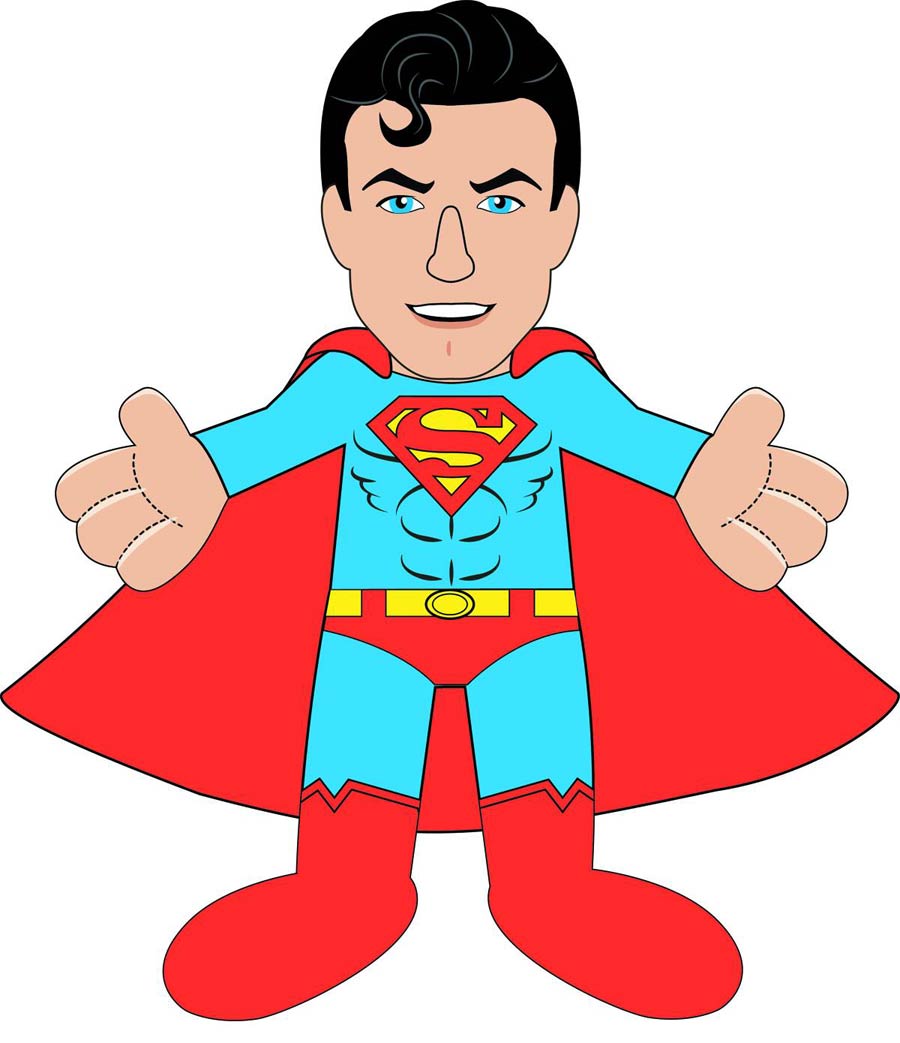 DC Heroes 10-Inch Plush Figure - Classic Superman