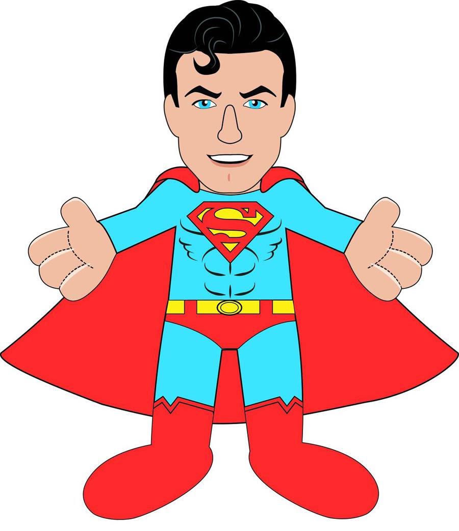 DC Heroes 10-Inch Plush Figure - Classic Superman
