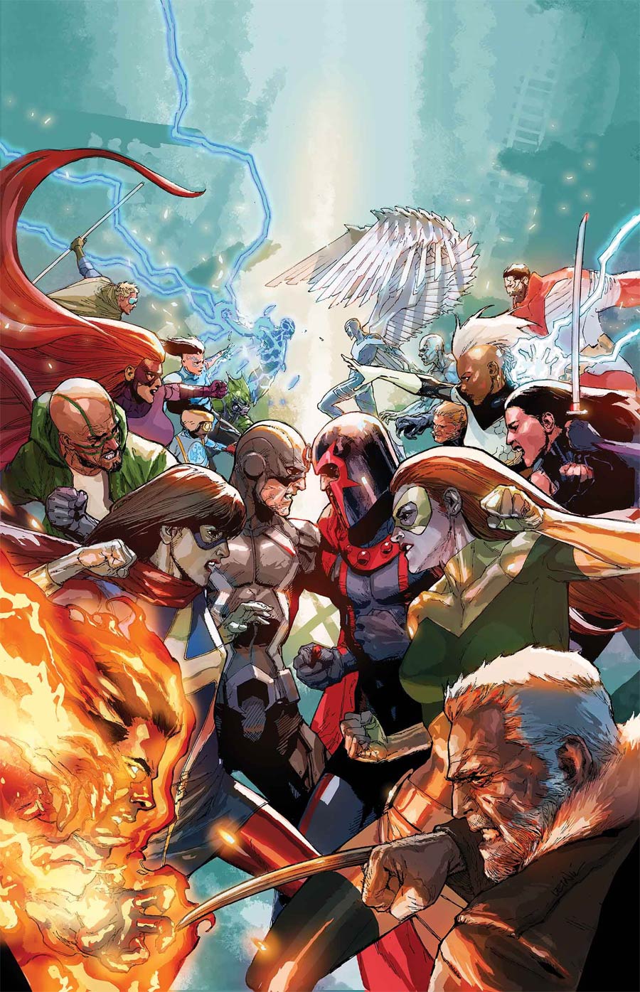 Inhumans vs X-Men #1 By Leinil Francis Yu Poster
